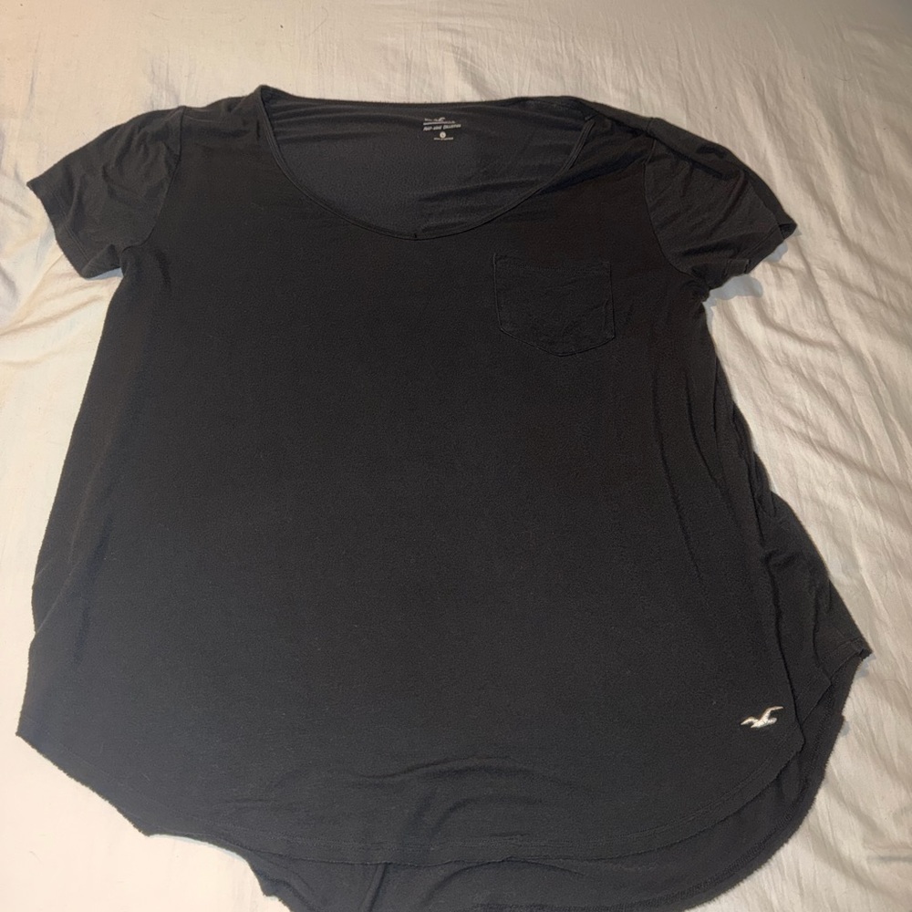 Hollister Charcoal V-Neck Tee